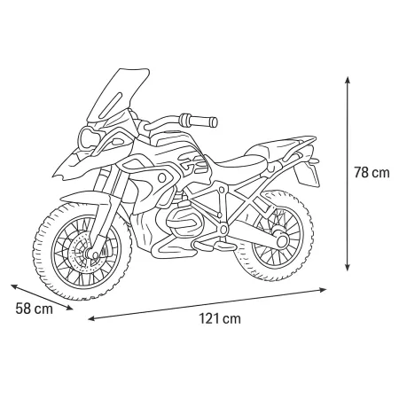 Moto Elettrica Bambini 24V BMW R1250 GS Adventure Ruote Gonfiabili