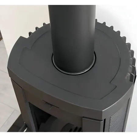 Stufa a Legna Nordica 7kw in Ghisa Tubo Canna Fumi 12 Extraflame Camino Carbone