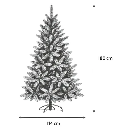 Albero di Natale Effetto Realistico Verde Altezza 180 cm in PVC PE