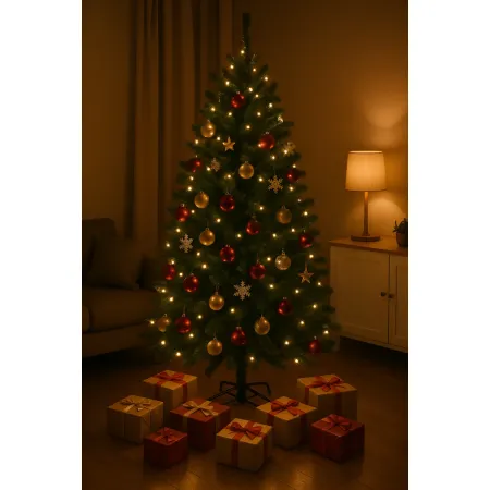Albero di Natale con Rami Folti 150 cm in PVC Abete Realistico