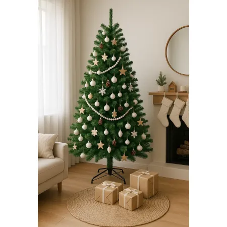 Albero di Natale 180 cm in PVC con Rami Folti Abete Realistico da Montare