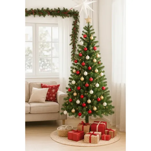 Albero di Natale con Rami Folti 150 cm in PVC Abete Realistico