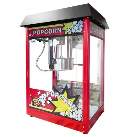 Macchina per Popcorn con Carrello Rosso Professionale Acciaio Modulare