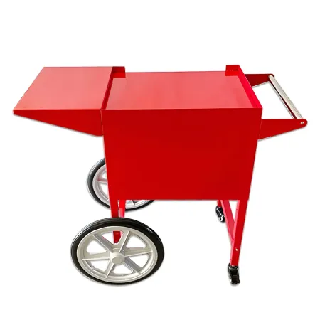 Macchina per Popcorn con Carrello Rosso Professionale Acciaio Modulare