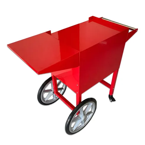Macchina per Popcorn con Carrello Rosso Professionale Acciaio Modulare