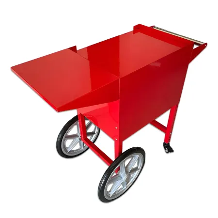 Macchina per Popcorn con Carrello Rosso Professionale Acciaio Modulare