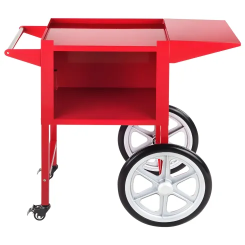 Macchina per Popcorn con Carrello Rosso Professionale Acciaio Modulare