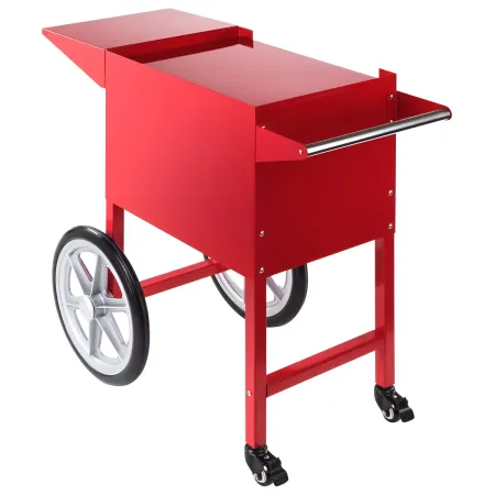 Macchina per Popcorn con Carrello Rosso Professionale Acciaio Modulare