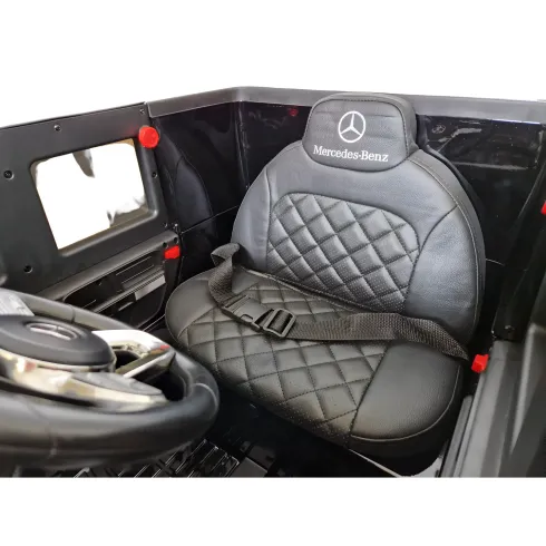 Auto Elettrica per Bambini Mercedes G500 12V Nero Sedile in Pelle