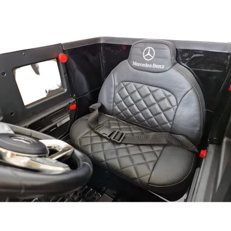 Auto Elettrica per Bambini Mercedes G500 12V Nero Sedile in Pelle