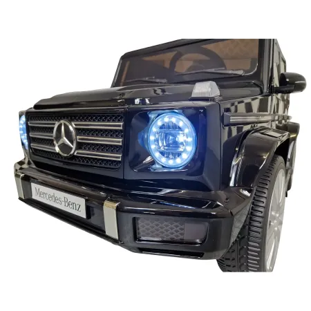 Auto Elettrica per Bambini Mercedes G500 12V Nero Sedile in Pelle