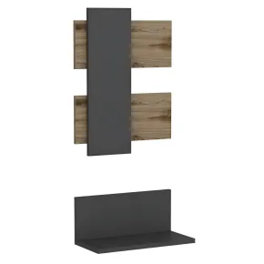 Composizione di Mensole Eleganti Scaffale a Muro con Ripiano da Ingresso