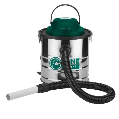 Bidone Aspiracenere 800W 18L Acciaio Filtro Lavabile Barbecue Camini