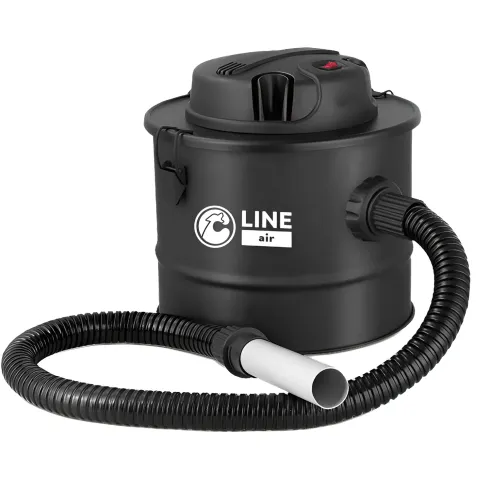 Bidone Aspiracenere 800W 15L Metallo Filtro HEPA Nero Barbecue Camini
