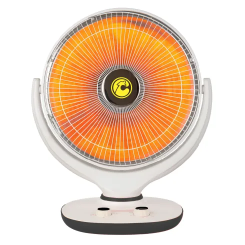 Stufa a Parabola da Tavolo 1000W Oscillante Fibra di Carbonio Bianco