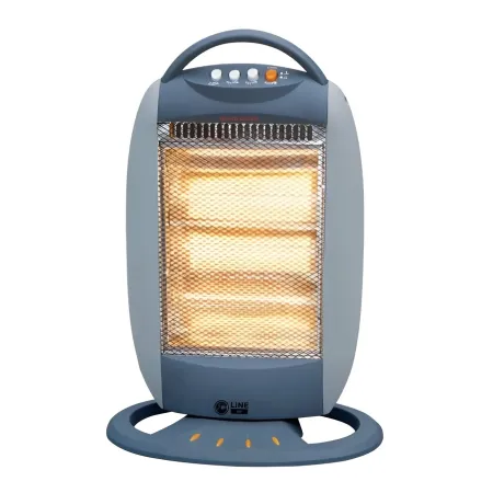 Stufa Elettrica Alogena Oscillante 1200W Compatta 3 Livelli Grigio