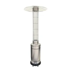 Stufa a Gas a Fungo da Esterno 10500W Cilindrica Acciaio Inox Lucido