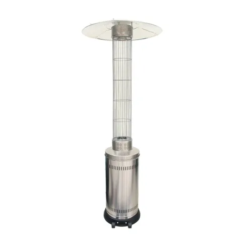 Stufa a Gas a Fungo da Esterno 10500W Cilindrica Acciaio Inox Lucido