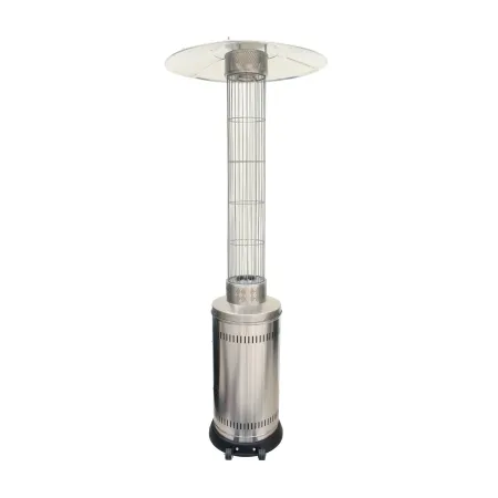 Stufa a Gas a Fungo da Esterno 10500W Cilindrica Acciaio Inox Lucido