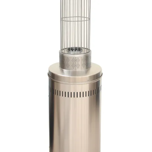 Stufa a Gas a Fungo da Esterno 10500W Cilindrica Acciaio Inox Lucido