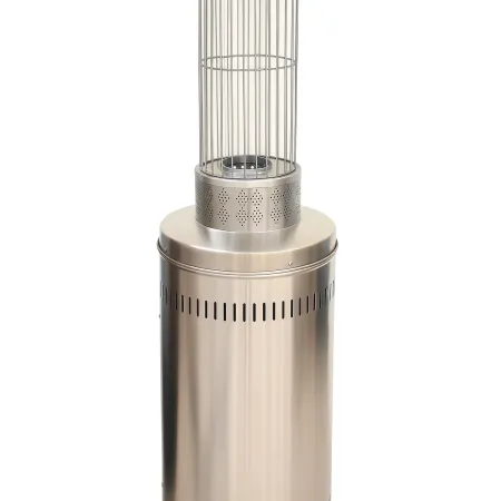 Stufa a Gas a Fungo da Esterno 10500W Cilindrica Acciaio Inox Lucido