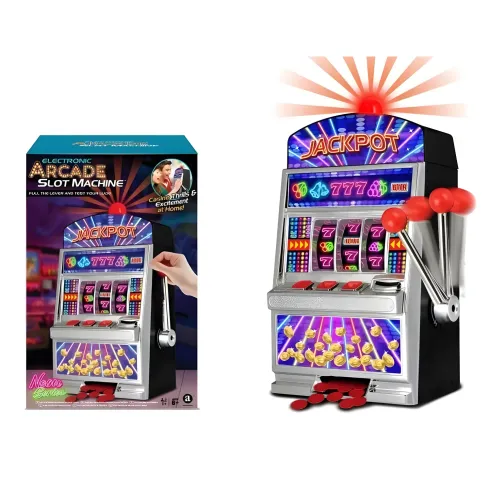 Gioco Slot Machine Elettronico Arcade Jackpot con Luci e Suoni
