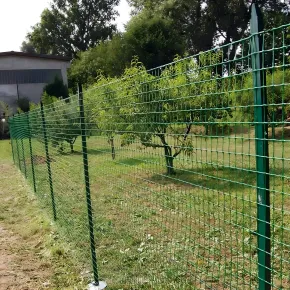 10 Paletti 125 cm per Recinzione in Ferro Plastificato Verde 2