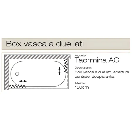 Cabina Box Doccia per Vasca 2 Ante a Soffietto Sopravasca PVC Angolare Colorato | BricoShop24