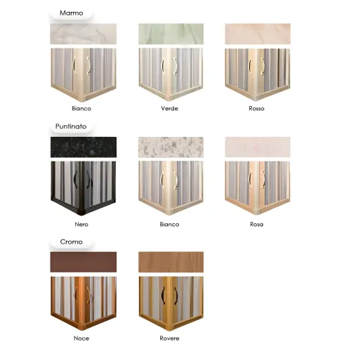 Cabina Box Doccia per Vasca 2 Ante a Soffietto Sopravasca PVC Angolare Colorato | BricoShop24