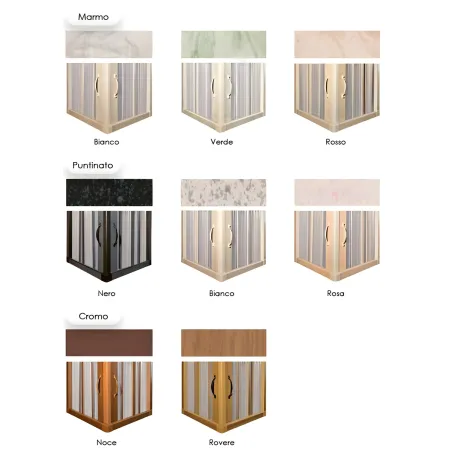 Cabina Box Doccia per Vasca 2 Ante a Soffietto Sopravasca PVC Angolare Colorato | BricoShop24