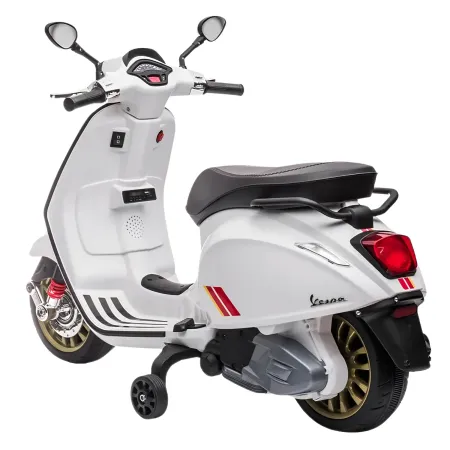 Vespa Sprint Elettrica per Bambini 12V Bianco Luci LED Moto Scooter