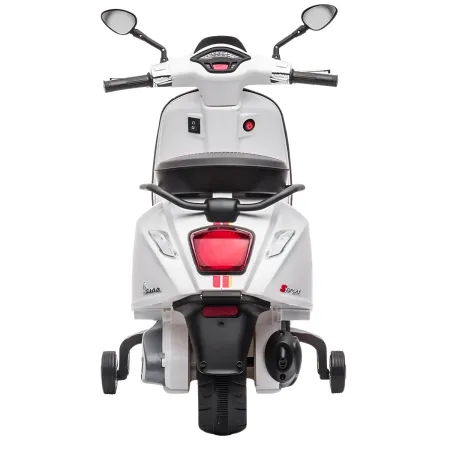 Vespa Sprint Elettrica per Bambini 12V Bianco Luci LED Moto Scooter