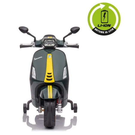 Vespa Sprint Elettrica per Bambini 12V Verde Luci LED Moto Scooter