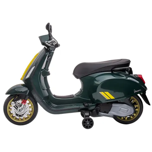 Vespa Sprint Elettrica per Bambini 12V Verde Luci LED Moto Scooter