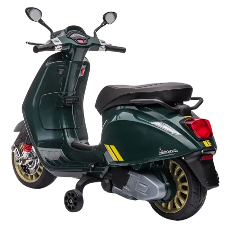 Vespa Sprint Elettrica per Bambini 12V Verde Luci LED Moto Scooter