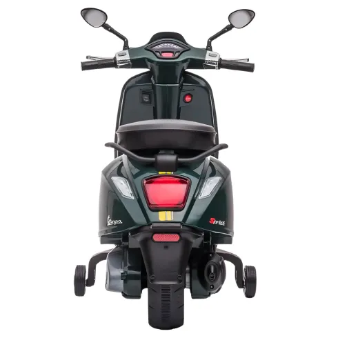 Vespa Sprint Elettrica per Bambini 12V Verde Luci LED Moto Scooter