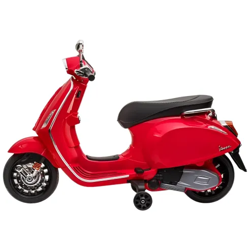 Vespa Sprint Elettrica per Bambini 12V Rossa Luci LED Moto Scooter