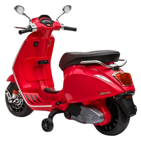 Vespa Sprint Elettrica per Bambini 12V Rossa Luci LED Moto Scooter