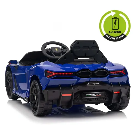 Auto Elettrica per Bambini 10,8V Lamborghini Revuelto Blu Radiocomando