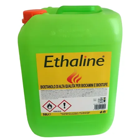 6 Taniche Bioetanolo Naturale 10L Combustibile Ecologico per Biocamini