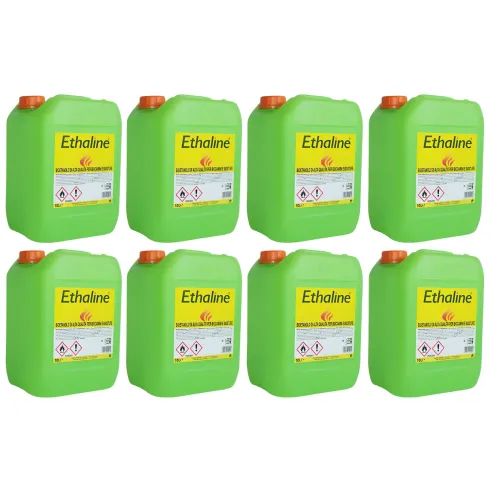8 Taniche Bioetanolo Naturale 10L Combustibile Ecologico per Biocamini