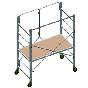 Facal Ponteggio Trabattello in Alluminio Pieghevole con Ruote 150x75