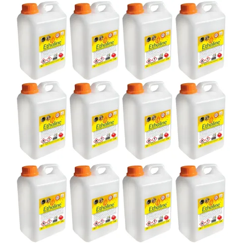 Combustibile Bioetanolo 12 Taniche 2L per Biocamini e Biostufe Inodore