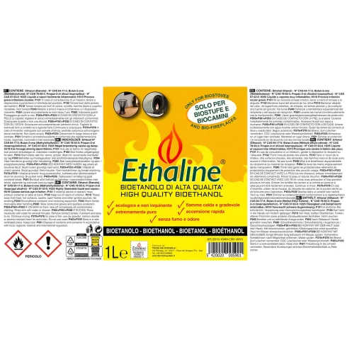 Bioetanolo 12 Taniche 1L per Biocamini e Stufe Combustibile Naturale