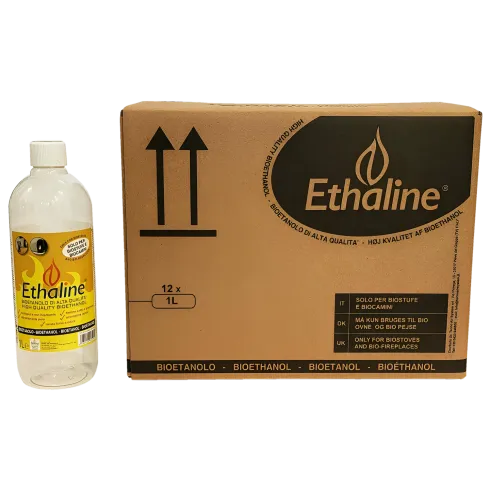 Bioetanolo 24 Taniche 1L per Biocamini e Stufe Combustibile Naturale