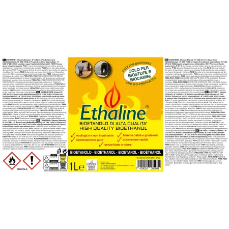 Bioetanolo 36 Taniche 1L per Biocamini e Stufe Combustibile Naturale