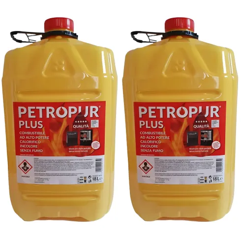 2 Taniche 18L Riciclabile Combustibile Liquido Inodore Stufe Portatili
