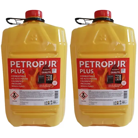 2 Taniche 18L Riciclabile Combustibile Liquido Inodore Stufe Portatili