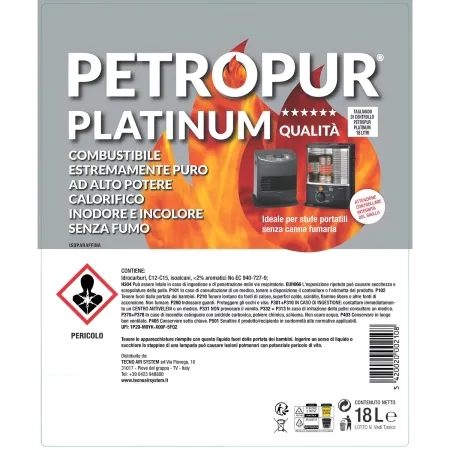 Combustibile Liquido Puro 18L 1 Tanica Riciclabile per Stufe Portatili