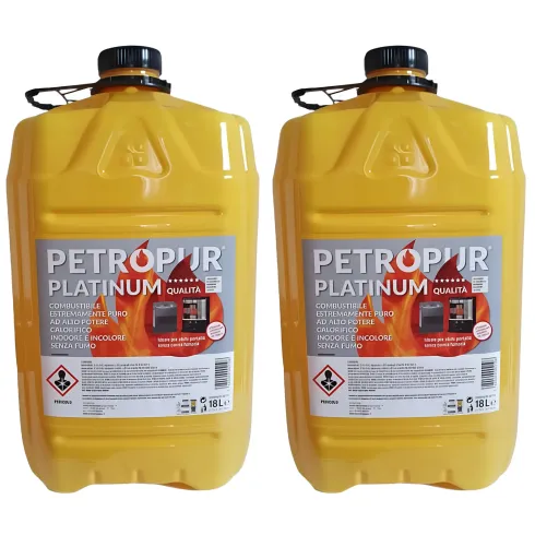 Combustibile Liquido Puro 18L 2 Taniche Riciclabile per Stufe Portatili